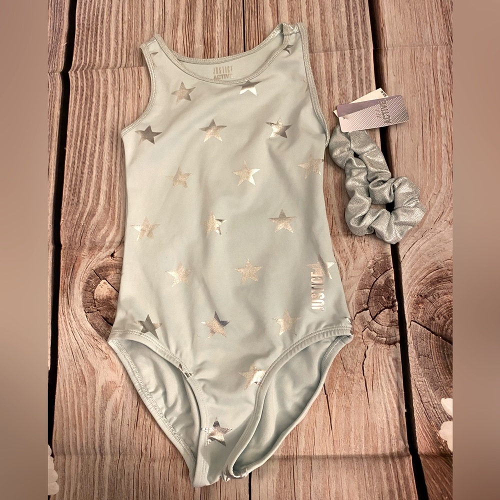 🆕 Justice Leotard🩱 W/Matching Hair Scrunchy